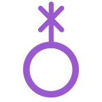genderqueer non-binary icon in purple